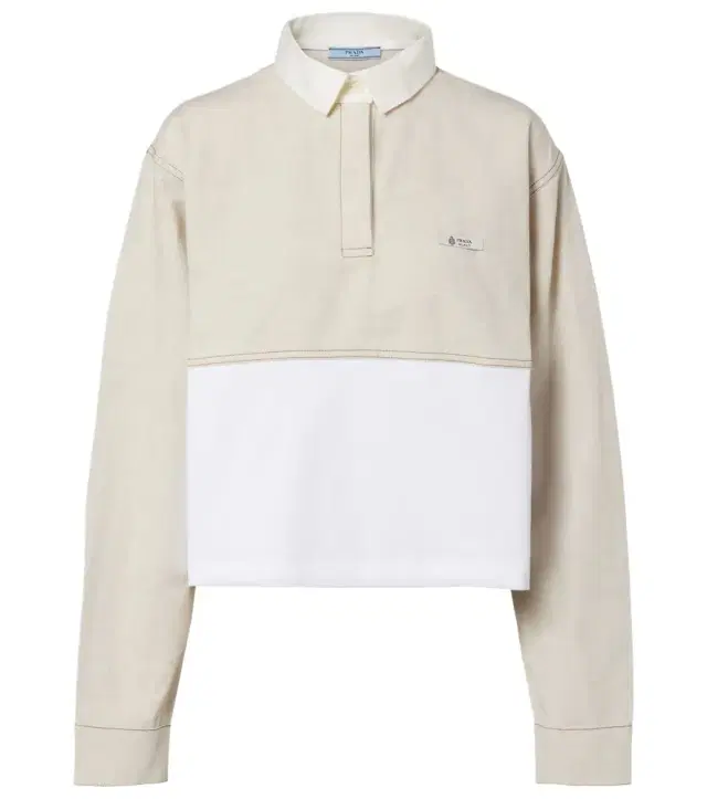 Prada Cotton and linen polo shirt