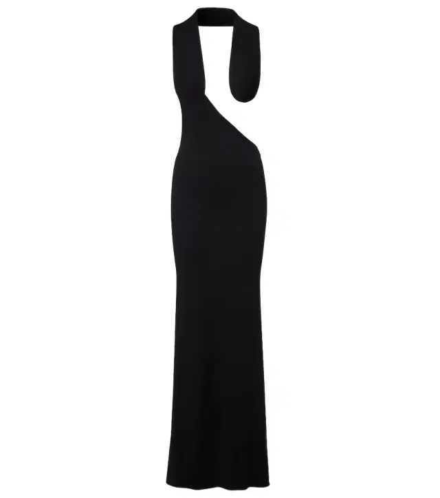 Impossible asymmetric jersey gown
