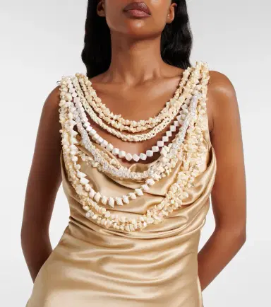 Balmain Embellished silk satin slip dress | Thumbnail 6
