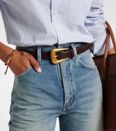 Saint Laurent Folk leather belt | Thumbnail 3