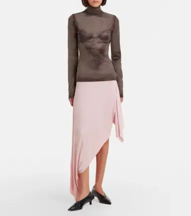 Maison Margiela Asymmetric midi skirt | Thumbnail 2