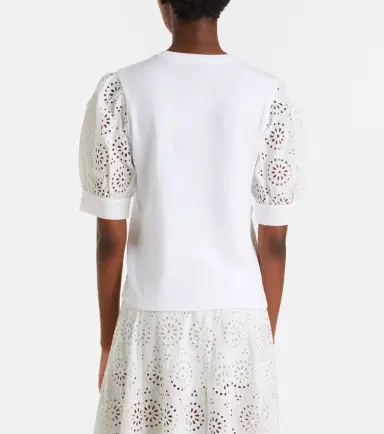 Frame The Deco broderie anglaise cotton T-shirt | Thumbnail 5