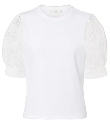 Frame The Deco broderie anglaise cotton T-shirt | Thumbnail 1