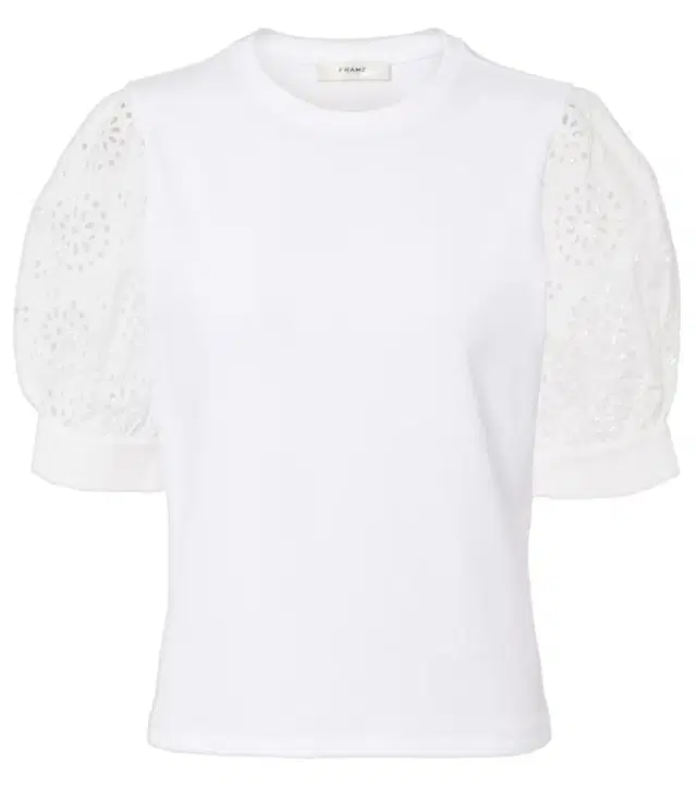 Frame The Deco broderie anglaise cotton T-shirt