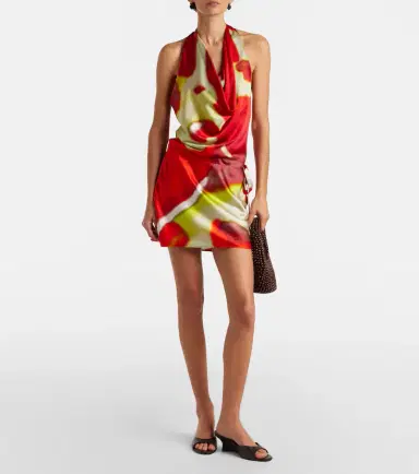 Staud Liora printed silk-blend satin minidress | Thumbnail 2 Staud Liora printed silk-blend satin minidress | Thumbnail 2
