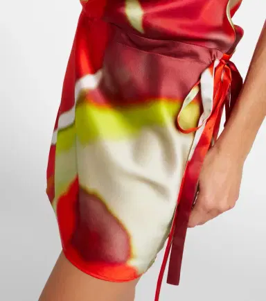 Staud Liora printed silk-blend satin minidress | Thumbnail 5 Staud Liora printed silk-blend satin minidress | Thumbnail 5
