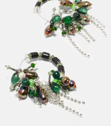 Dries Van Noten Embellished hoop earrings | Thumbnail 4