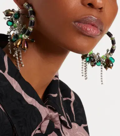 Dries Van Noten Embellished hoop earrings | Thumbnail 5
