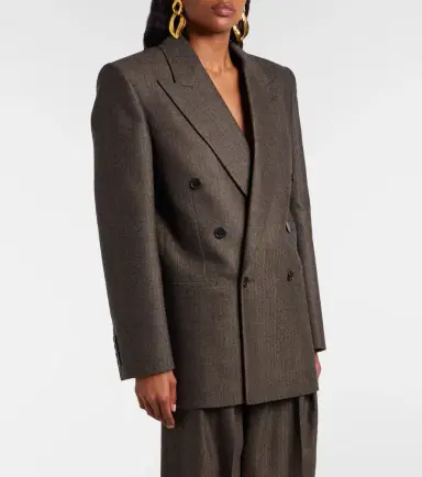 Saint Laurent Herringbone double-breasted wool blazer | Thumbnail 5 Saint Laurent Herringbone double-breasted wool blazer | Thumbnail 5