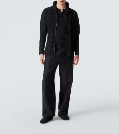 Homme Plissé Issey Miyake Homme Plissé Issey Miyake Basics pleated zip-up cardigan | Thumbnail 2