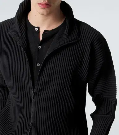 Homme Plissé Issey Miyake Homme Plissé Issey Miyake Basics pleated zip-up cardigan | Thumbnail 3