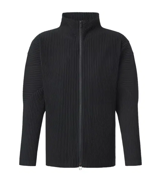 Homme Plissé Issey Miyake Basics pleated zip-up cardigan
