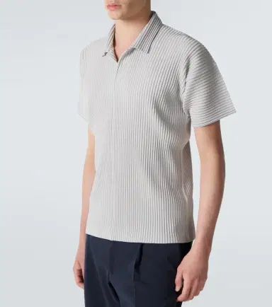 Homme Plissé Issey Miyake Homme Plissé Issey Miyake Basics pleated polo shirt | Thumbnail 2