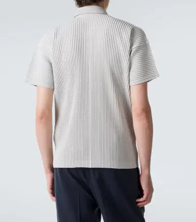 Homme Plissé Issey Miyake Homme Plissé Issey Miyake Basics pleated polo shirt | Thumbnail 4