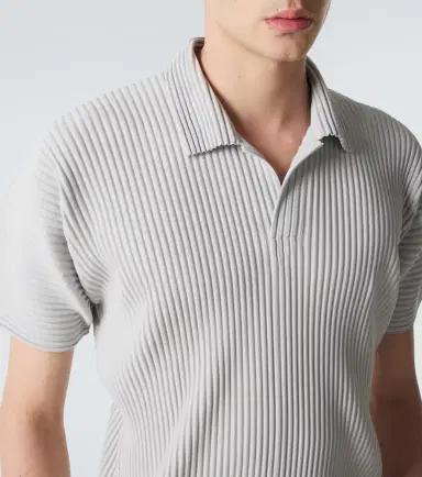 Homme Plissé Issey Miyake Homme Plissé Issey Miyake Basics pleated polo shirt | Thumbnail 5