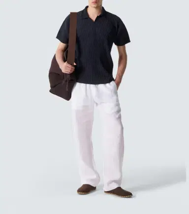 Homme Plissé Issey Miyake Homme Plissé Issey Miyake Basics pleated polo shirt | Thumbnail 3