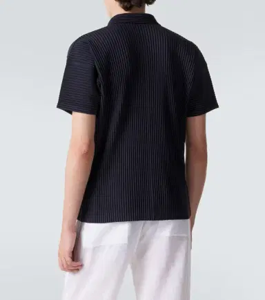 Homme Plissé Issey Miyake Homme Plissé Issey Miyake Basics pleated polo shirt | Thumbnail 5