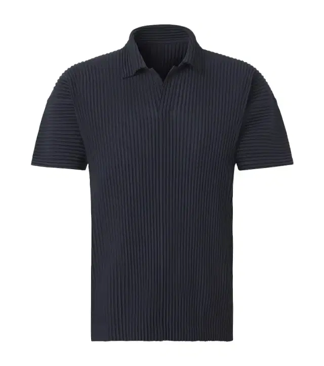 Homme Plissé Issey Miyake Basics pleated polo shirt