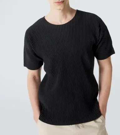 Homme Plissé Issey Miyake Homme Plissé Issey Miyake Basics pleated T-shirt | Thumbnail 2