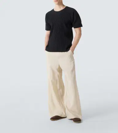 Homme Plissé Issey Miyake Homme Plissé Issey Miyake Basics pleated T-shirt | Thumbnail 3