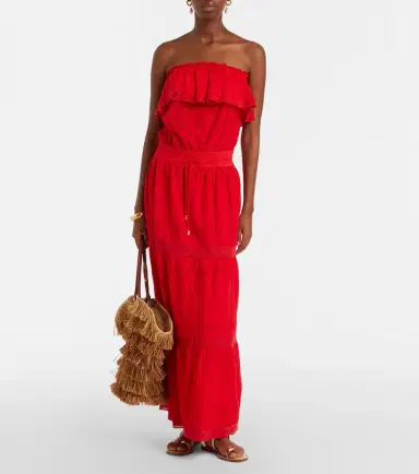 Melissa Odabash Caroline broderie anglaise cotton midi dress | Thumbnail 2
