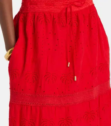 Melissa Odabash Caroline broderie anglaise cotton midi dress | Thumbnail 5