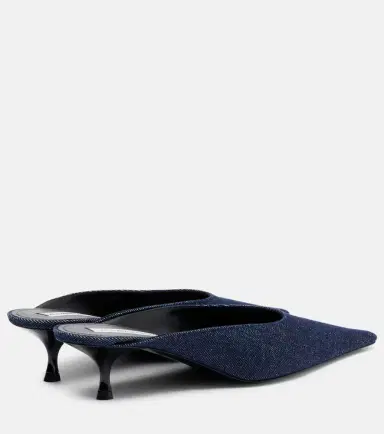 Victoria Beckham Sloan denim mules | Thumbnail 2