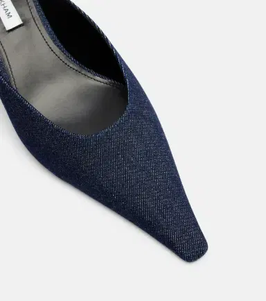 Victoria Beckham Sloan denim mules | Thumbnail 4