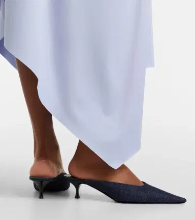 Victoria Beckham Sloan denim mules | Thumbnail 6