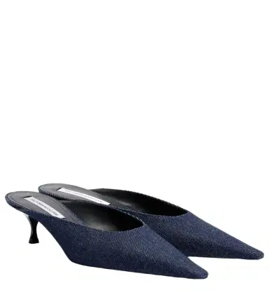 Victoria Beckham Sloan denim mules | Thumbnail 1