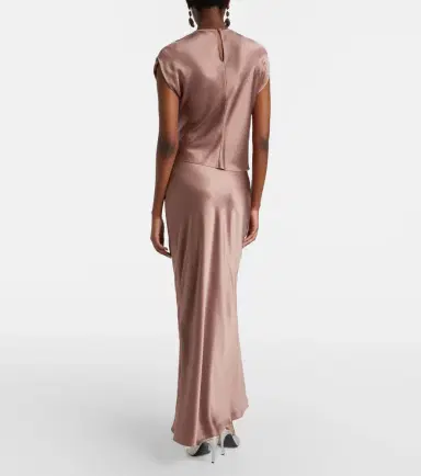 The Sei Silk satin maxi skirt | Thumbnail 4