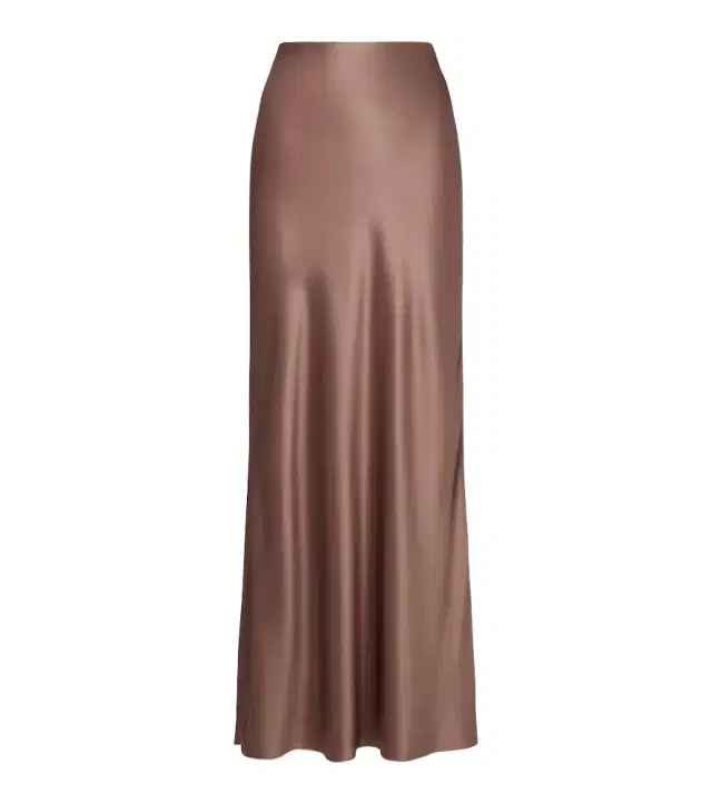 Silk satin maxi skirt