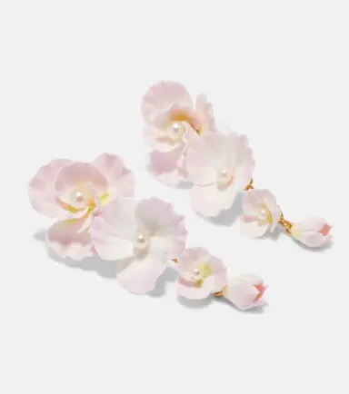 Jennifer Behr Mariam embellished floral drop earrings | Thumbnail 3 Jennifer Behr Mariam embellished floral drop earrings | Thumbnail 3