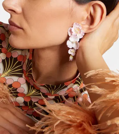 Jennifer Behr Mariam embellished floral drop earrings | Thumbnail 6 Jennifer Behr Mariam embellished floral drop earrings | Thumbnail 6