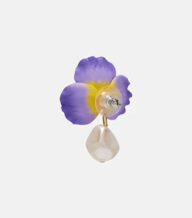 Jennifer Behr Embellished floral drop earrings | Thumbnail 2