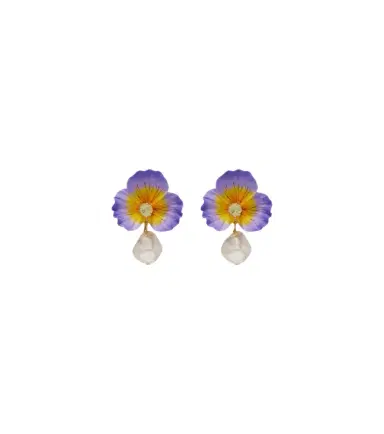 Jennifer Behr Embellished floral drop earrings | Thumbnail 1