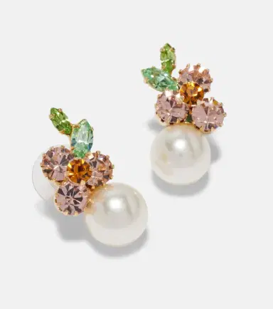 Jennifer Behr Vivi embellished floral earrings | Thumbnail 4