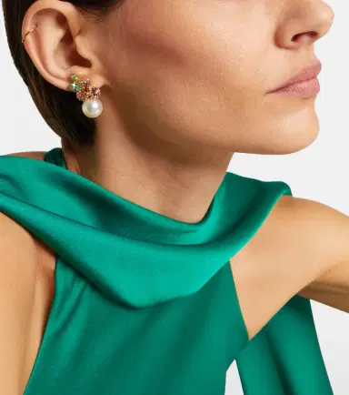 Jennifer Behr Vivi embellished floral earrings | Thumbnail 5