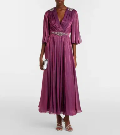 Costarellos Embellished Lurex georgette gown | Thumbnail 2