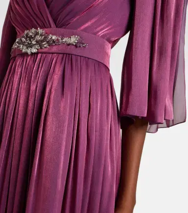 Costarellos Embellished Lurex georgette gown | Thumbnail 6