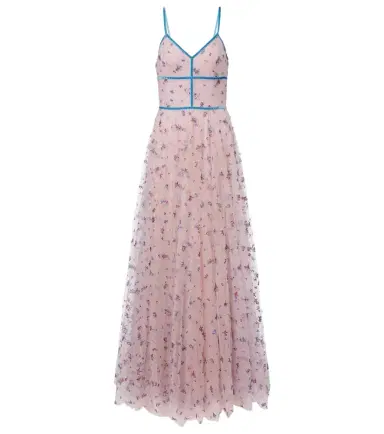 Costarellos Floral lace-trimmed tulle gown | Thumbnail 1