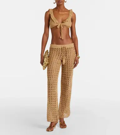 Anna Kosturova Brigitte crochet cotton bra top | Thumbnail 2