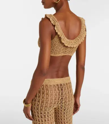 Anna Kosturova Brigitte crochet cotton bra top | Thumbnail 3