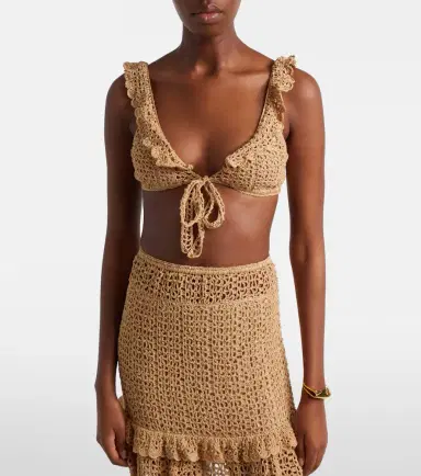 Anna Kosturova Brigitte crochet cotton bra top | Thumbnail 4