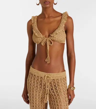 Anna Kosturova Brigitte crochet cotton bra top | Thumbnail 5