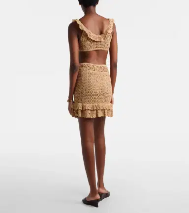 Anna Kosturova Brigitte crochet cotton miniskirt | Thumbnail 3