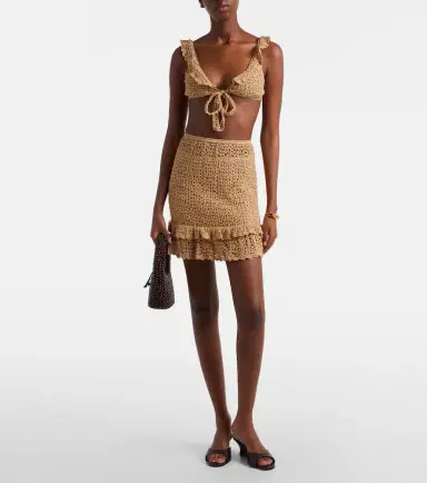 Anna Kosturova Brigitte crochet cotton miniskirt | Thumbnail 5