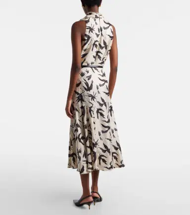 Altuzarra Elton printed silk midi skirt | Thumbnail 3