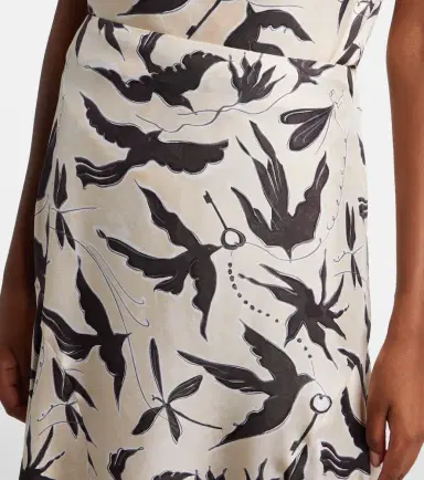 Altuzarra Elton printed silk midi skirt | Thumbnail 5