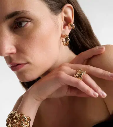 Jennifer Fisher 14kt gold-plated huggie earrings | Thumbnail 3 Jennifer Fisher 14kt gold-plated huggie earrings | Thumbnail 3
